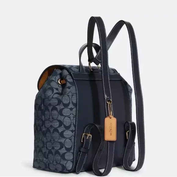 Coach Backpack In Signature Chambray